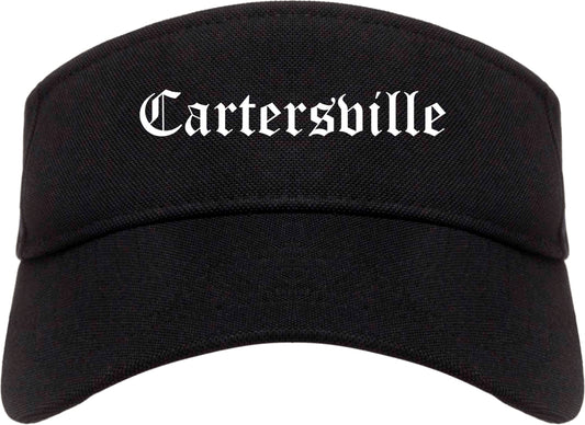 Cartersville Georgia GA Old English Mens Visor Cap Hat Black