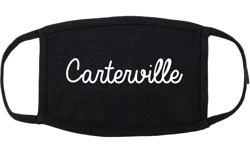 Carterville Illinois IL Script Cotton Face Mask Black