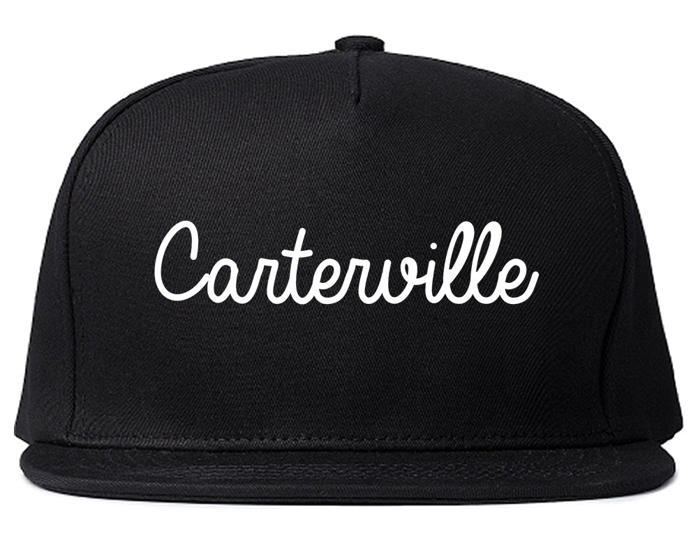 Carterville Illinois IL Script Mens Snapback Hat Black