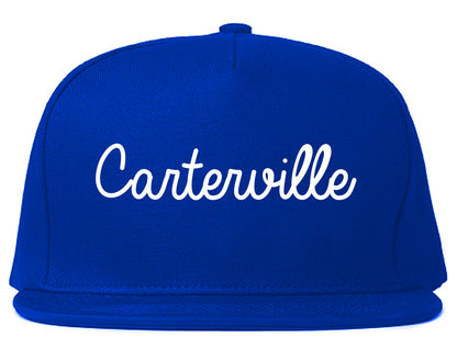 Carterville Illinois IL Script Mens Snapback Hat Royal Blue