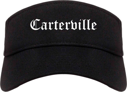 Carterville Illinois IL Old English Mens Visor Cap Hat Black