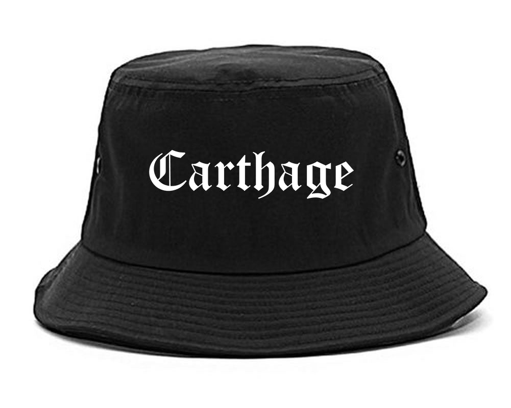 Carthage Mississippi MS Old English Mens Bucket Hat Black