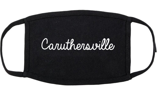 Caruthersville Missouri MO Script Cotton Face Mask Black