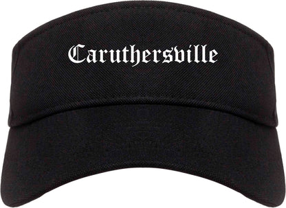 Caruthersville Missouri MO Old English Mens Visor Cap Hat Black