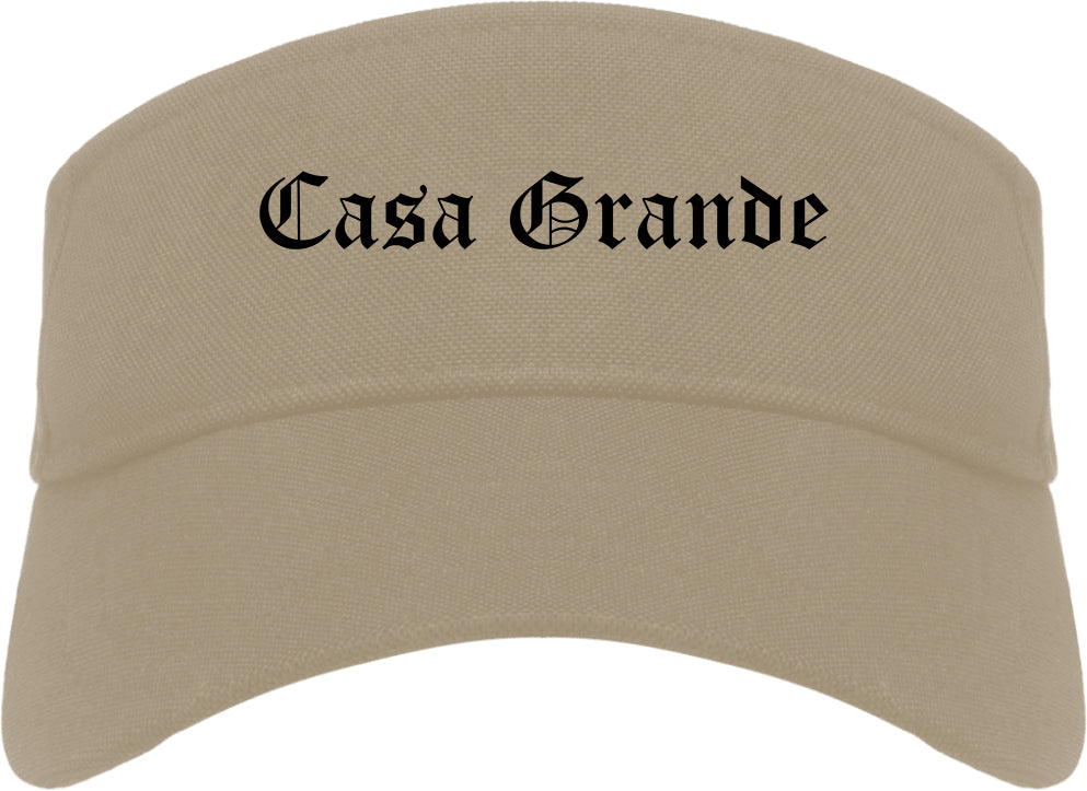 Casa Grande Arizona AZ Old English Mens Visor Cap Hat Khaki