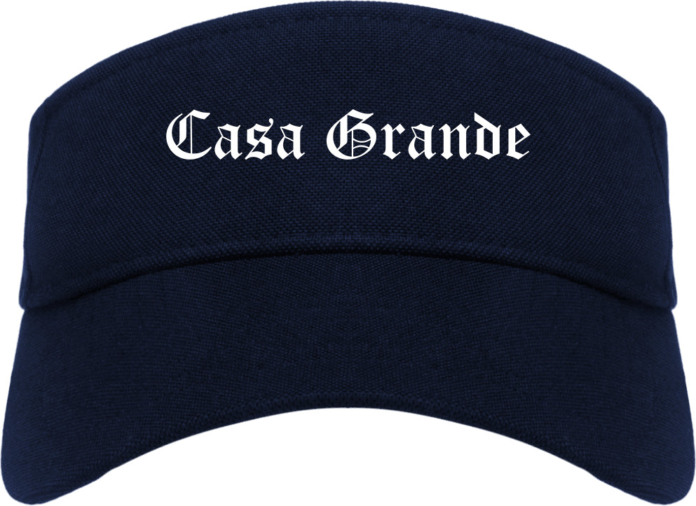 Casa Grande Arizona AZ Old English Mens Visor Cap Hat Navy Blue