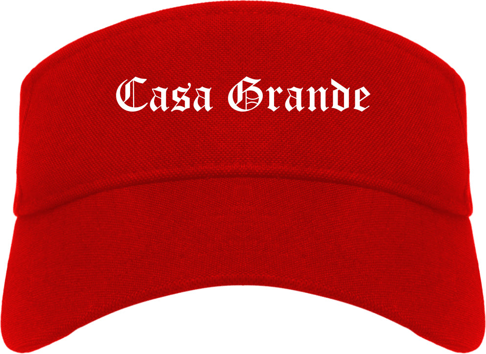 Casa Grande Arizona AZ Old English Mens Visor Cap Hat Red