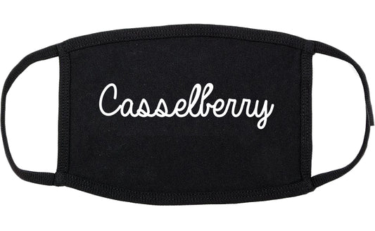 Casselberry Florida FL Script Cotton Face Mask Black