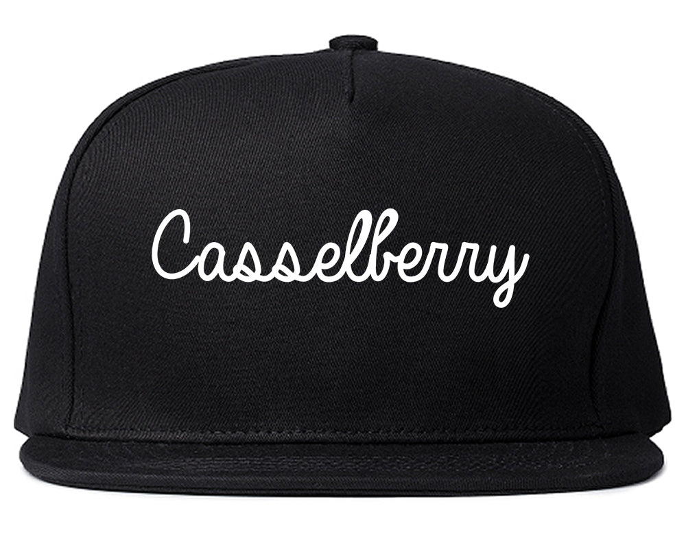 Casselberry Florida FL Script Mens Snapback Hat Black