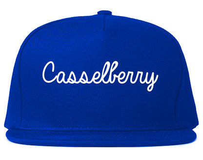 Casselberry Florida FL Script Mens Snapback Hat Royal Blue