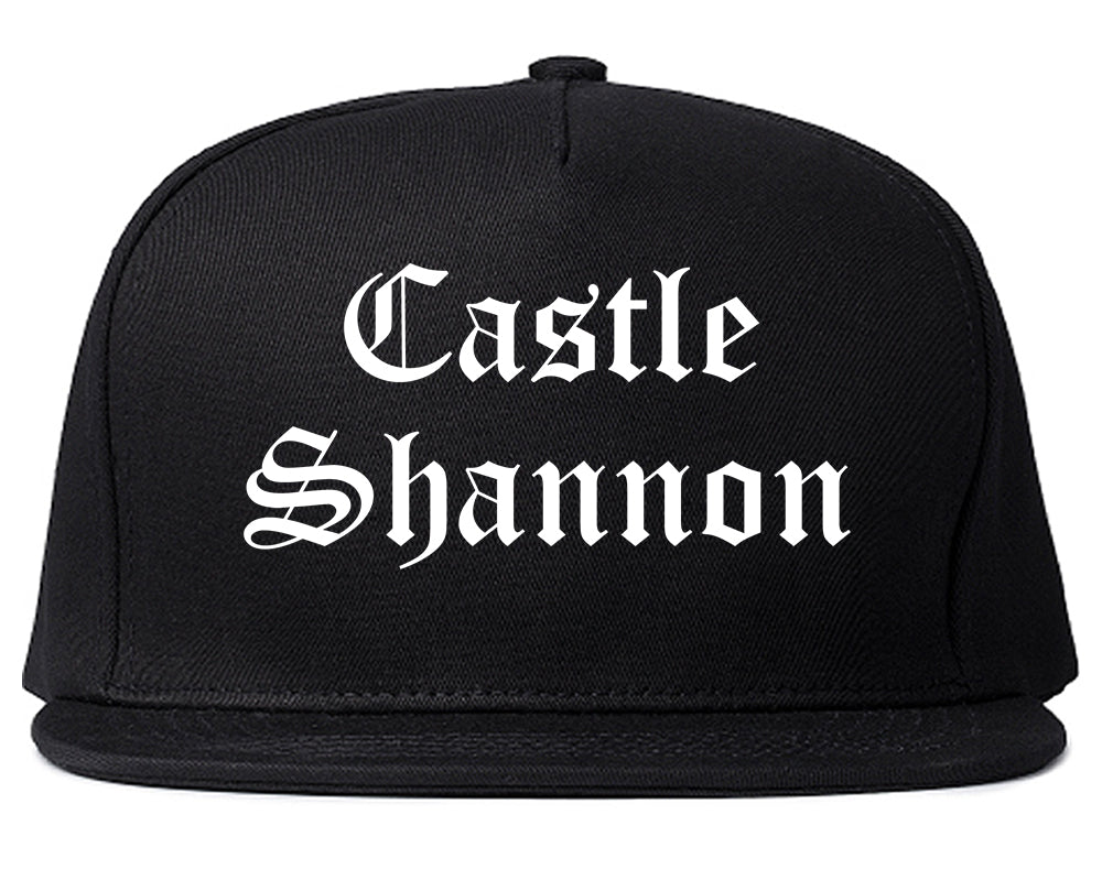 Castle Shannon Pennsylvania PA Old English Mens Snapback Hat Black