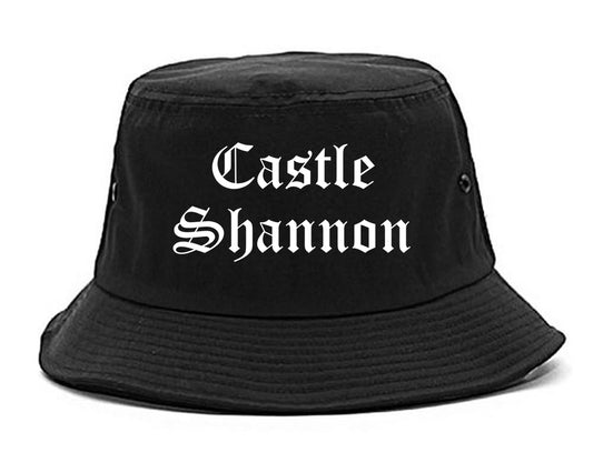Castle Shannon Pennsylvania PA Old English Mens Bucket Hat Black