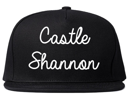 Castle Shannon Pennsylvania PA Script Mens Snapback Hat Black