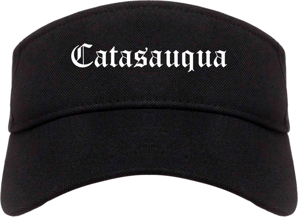 Catasauqua Pennsylvania PA Old English Mens Visor Cap Hat Black