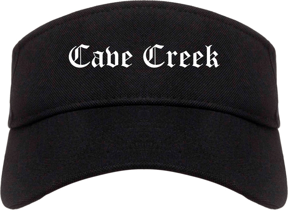 Cave Creek Arizona AZ Old English Mens Visor Cap Hat Black