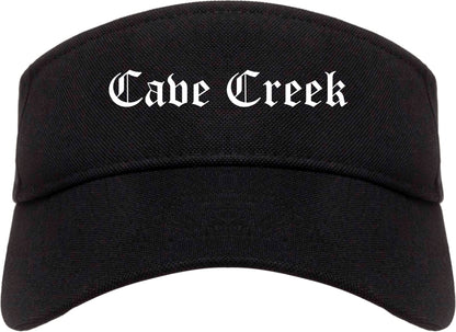 Cave Creek Arizona AZ Old English Mens Visor Cap Hat Black