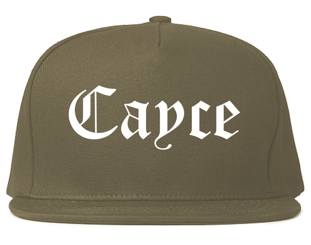 Cayce South Carolina SC Old English Mens Snapback Hat Grey