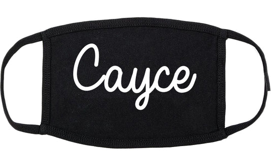 Cayce South Carolina SC Script Cotton Face Mask Black