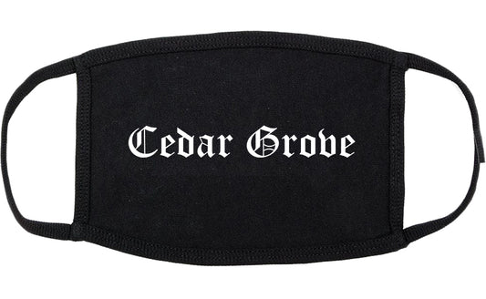 Cedar Grove Florida FL Old English Cotton Face Mask Black