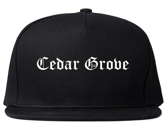 Cedar Grove Florida FL Old English Mens Snapback Hat Black