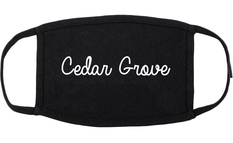 Cedar Grove Florida FL Script Cotton Face Mask Black