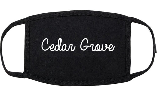 Cedar Grove Florida FL Script Cotton Face Mask Black