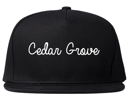 Cedar Grove Florida FL Script Mens Snapback Hat Black