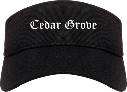 Cedar Grove Florida FL Old English Mens Visor Cap Hat Black