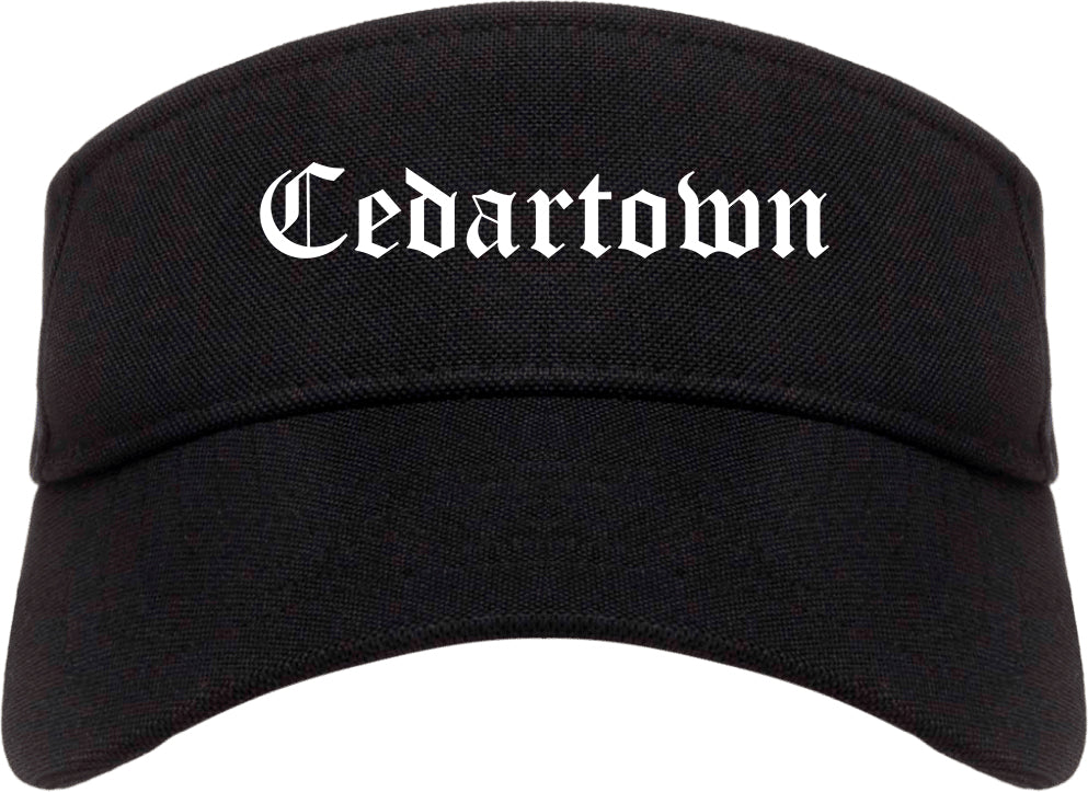 Cedartown Georgia GA Old English Mens Visor Cap Hat Black