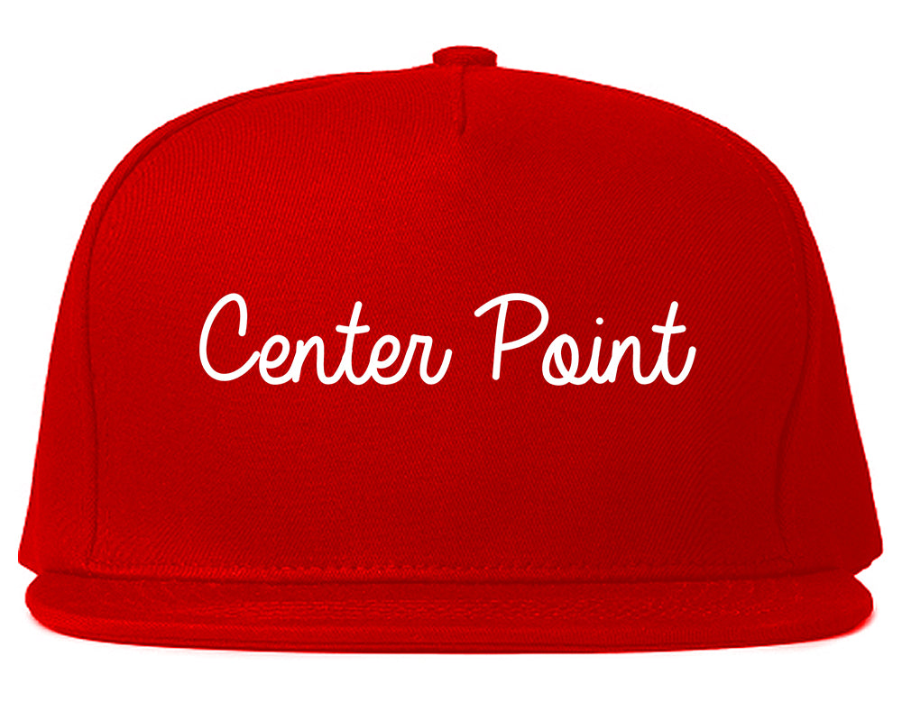 Center Point Alabama AL Script Mens Snapback Hat Red