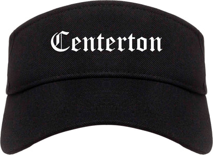Centerton Arkansas AR Old English Mens Visor Cap Hat Black
