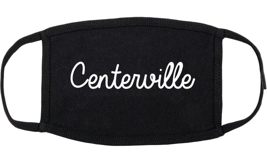 Centerville Iowa IA Script Cotton Face Mask Black