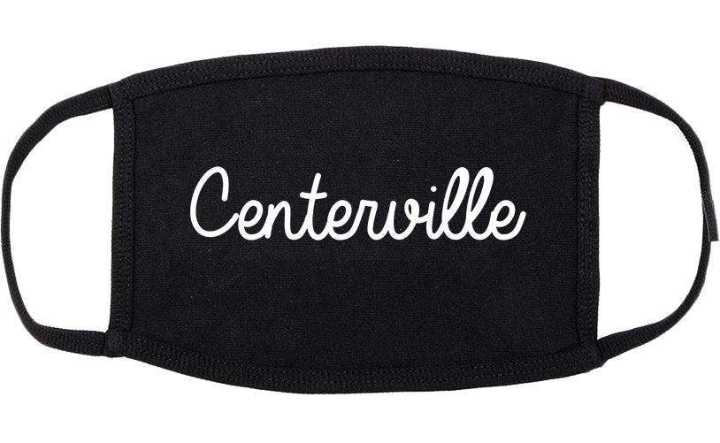Centerville Ohio OH Script Cotton Face Mask Black