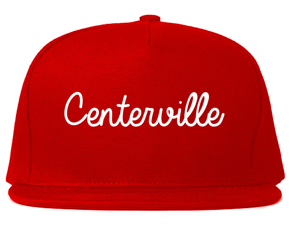 Centerville Utah UT Script Mens Snapback Hat Red