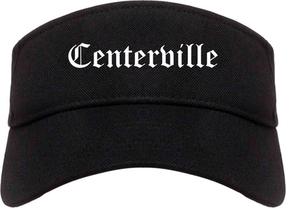 Centerville Utah UT Old English Mens Visor Cap Hat Black