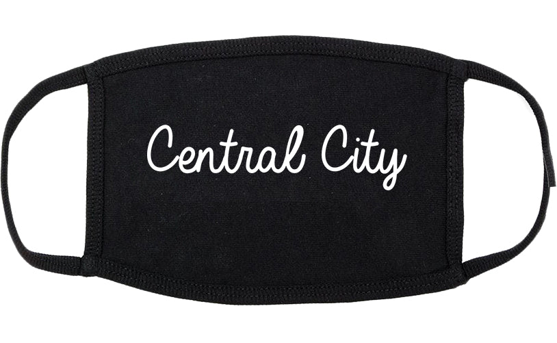 Central City Kentucky KY Script Cotton Face Mask Black