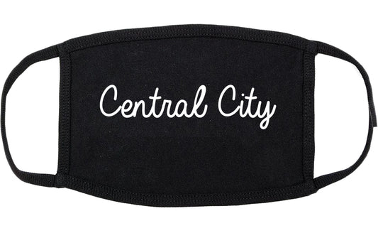 Central City Kentucky KY Script Cotton Face Mask Black