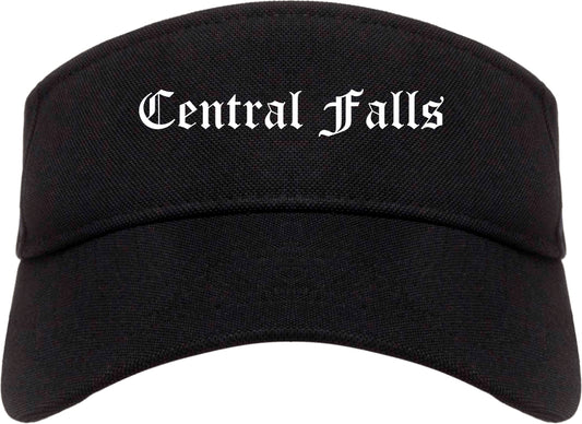 Central Falls Rhode Island RI Old English Mens Visor Cap Hat Black