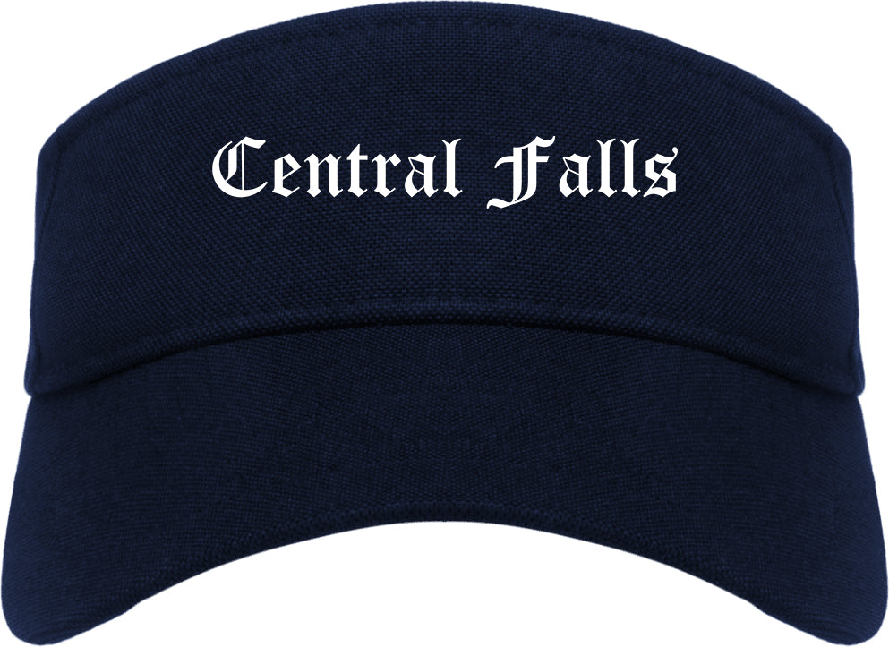 Central Falls Rhode Island RI Old English Mens Visor Cap Hat Navy Blue