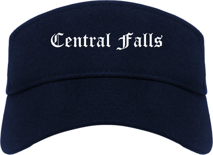 Central Falls Rhode Island RI Old English Mens Visor Cap Hat Navy Blue