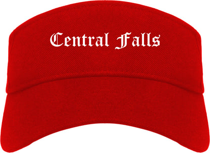 Central Falls Rhode Island RI Old English Mens Visor Cap Hat Red
