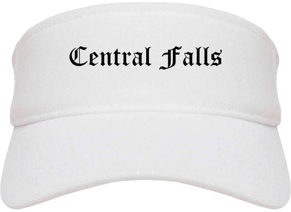 Central Falls Rhode Island RI Old English Mens Visor Cap Hat White
