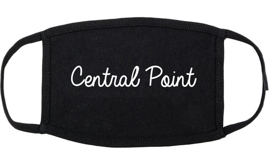 Central Point Oregon OR Script Cotton Face Mask Black