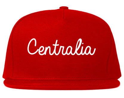 Centralia Illinois IL Script Mens Snapback Hat Red