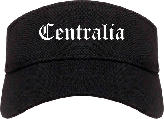 Centralia Illinois IL Old English Mens Visor Cap Hat Black