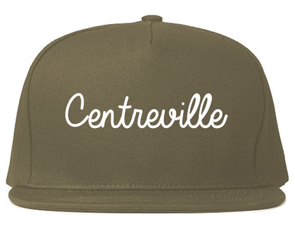 Centreville Illinois IL Script Mens Snapback Hat Grey