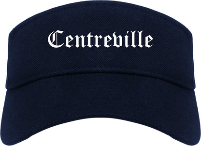 Centreville Illinois IL Old English Mens Visor Cap Hat Navy Blue