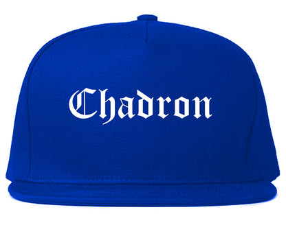 Chadron Nebraska NE Old English Mens Snapback Hat Royal Blue
