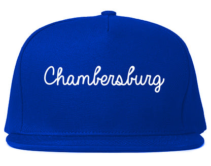 Chambersburg Pennsylvania PA Script Mens Snapback Hat Royal Blue