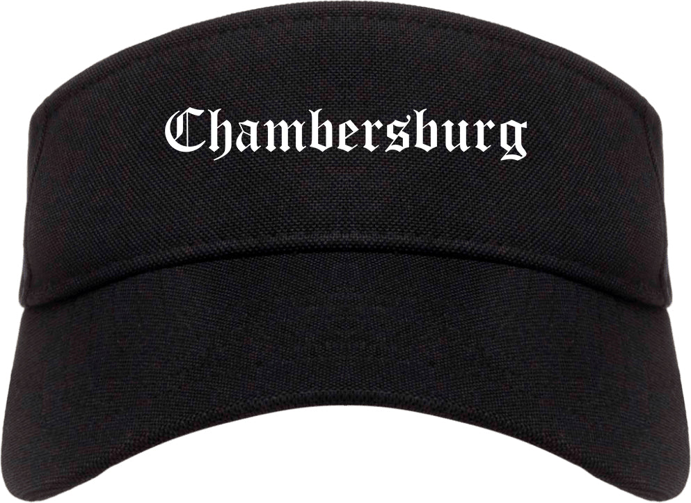 Chambersburg Pennsylvania PA Old English Mens Visor Cap Hat Black
